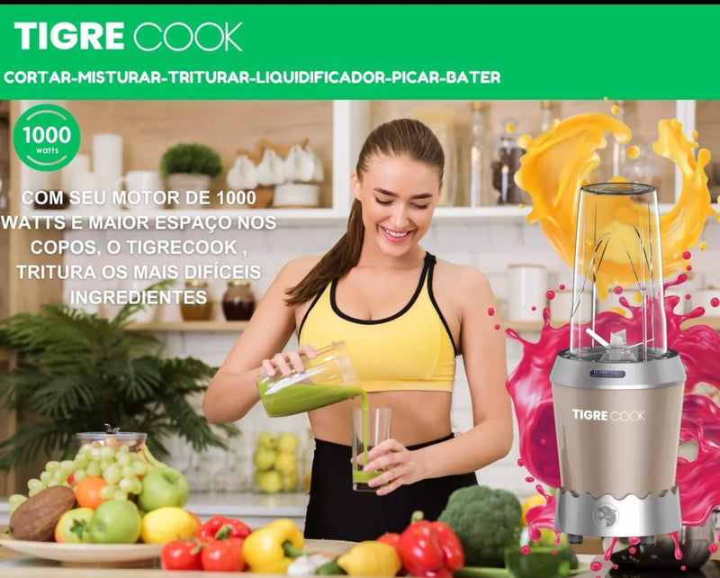 Liquidificador Tigre Cook Nutri Shake 1000w 110v 3 Em 1